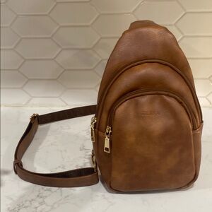 Brown Leather Sling Bag